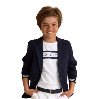 Red Limit donkerblauwe blazer met manchet