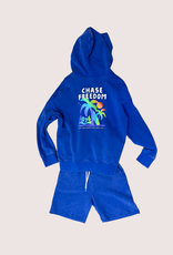 Ao76 kobalt blauw katoenen short eliot