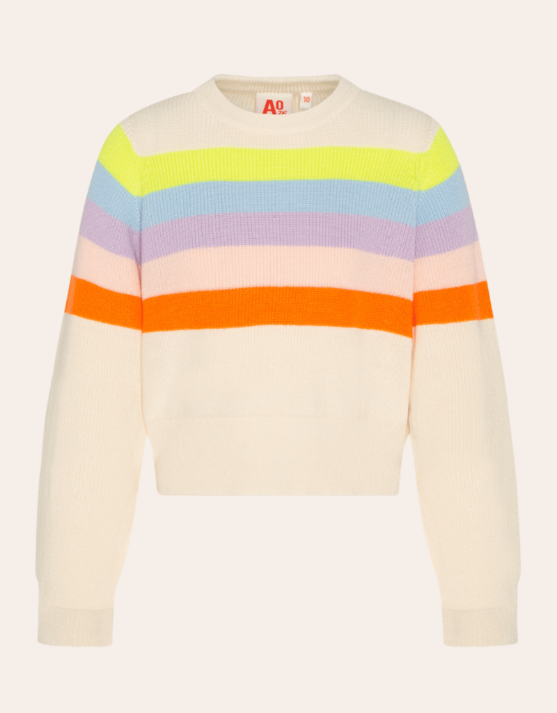 Ao76 gestreepte katoenen trui in multicolor jess