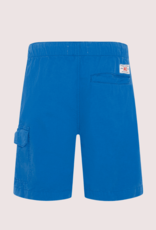 Ao76 felblauw katoenen short met opzetzak andy