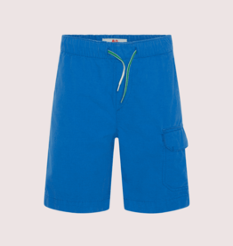 Ao76 felblauw katoenen short met opzetzak andy
