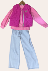 Ao76 5-pocket broek in lichtblauwe bleach katoen zina