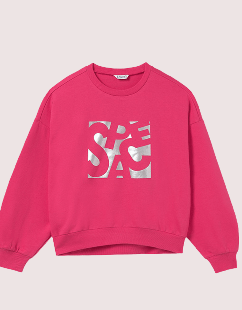 Mayoral fuchsia sweater met print space