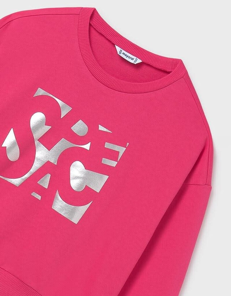 Mayoral fuchsia sweater met print space