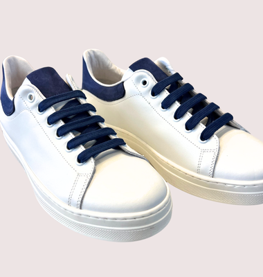 Red Limit/Hoops sneaker wit met cobaltblauw accent