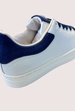 Red Limit/Hoops sneaker wit met cobaltblauw accent