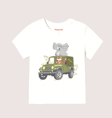 Mayoral T-shirt met jeep en olifant
