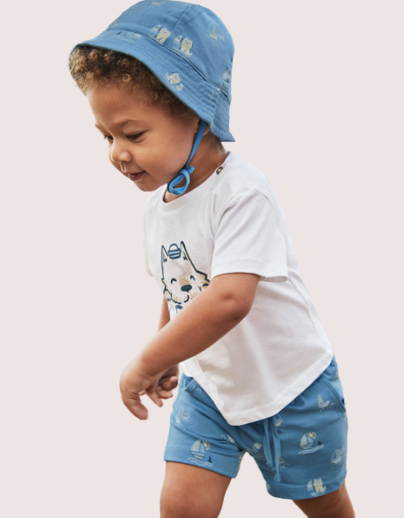 Mayoral set van short t-shirt en hoedje