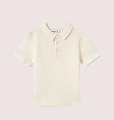 Mayoral offwhite polo met korte mouw