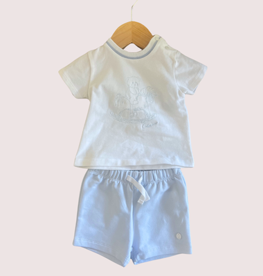 Patachou set van t-shirt print hobbelpaard en broekje