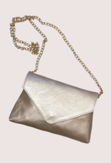Miss Leod goudkleurig enveloppe tas