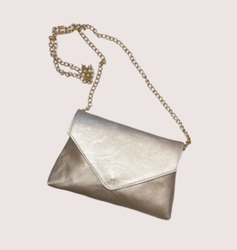 Miss Leod goudkleurig enveloppe tas