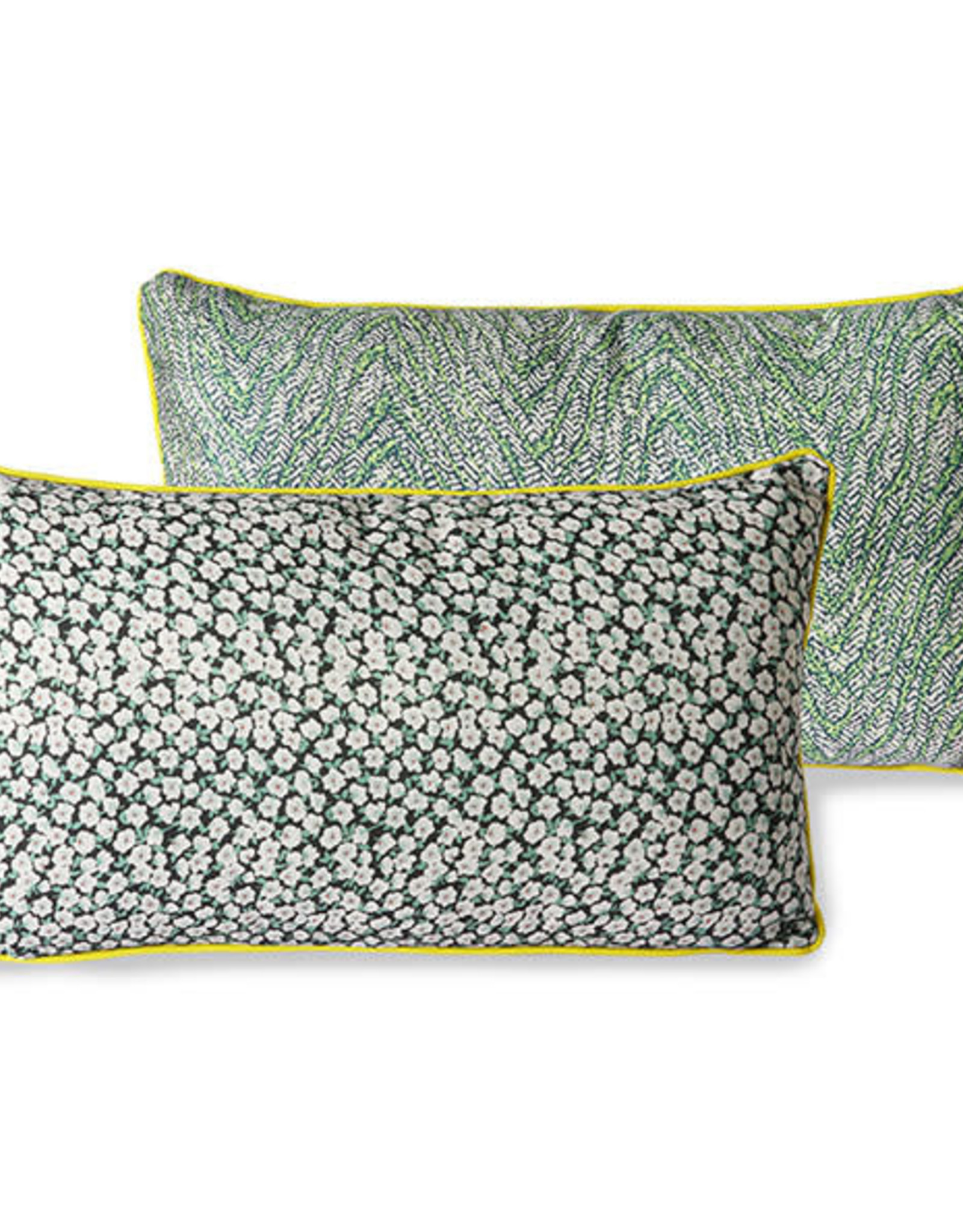 HKliving Doris for HKliving printed cushion green 35x60cm