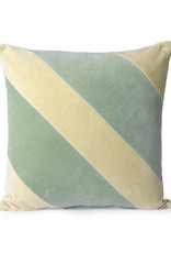 HKliving HKliving Striped Velvet Cushion mint/green