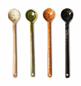 HKliving HKliving  70's Ceramics Spoons L  Eris (set van 4)