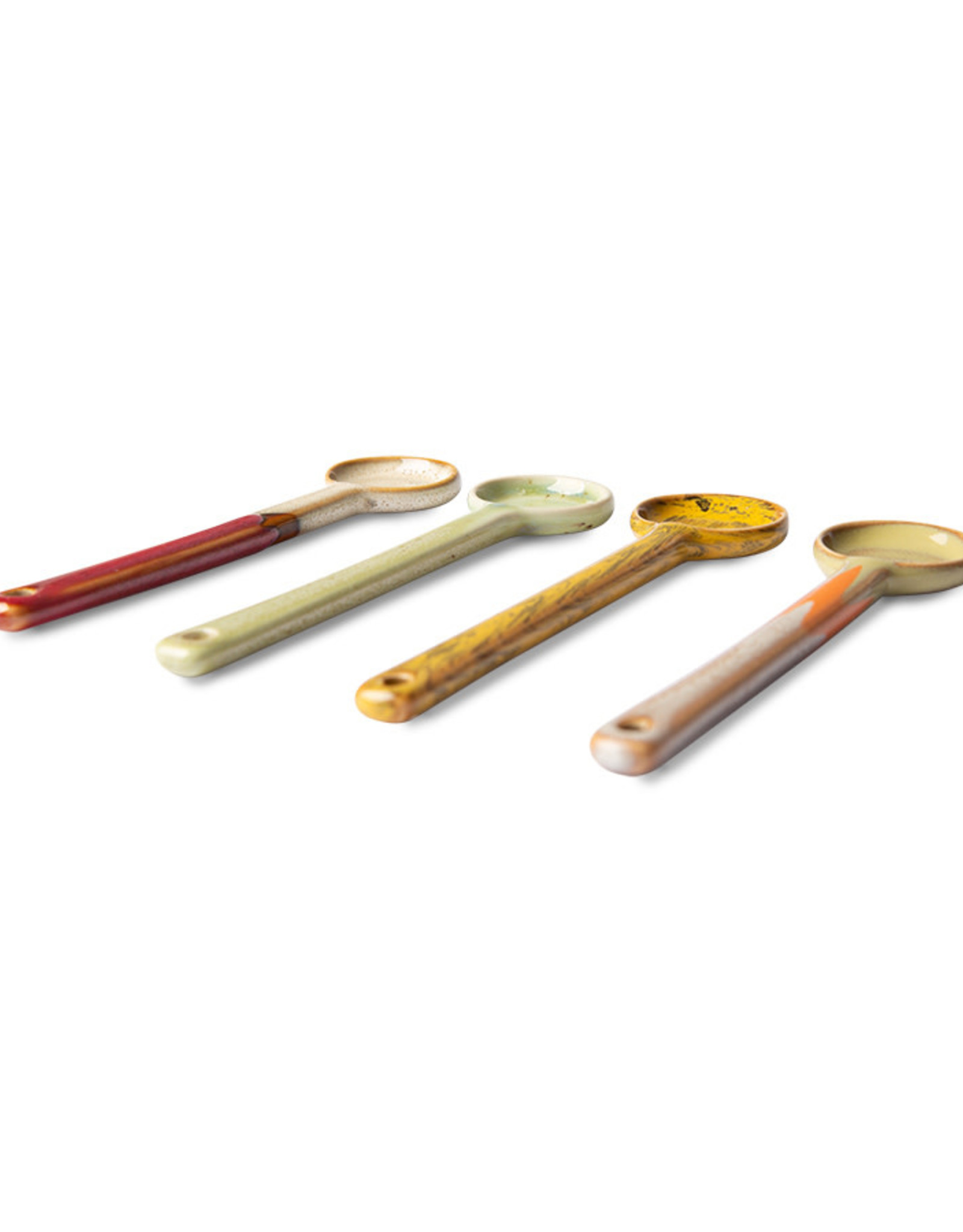 HKliving HKliving 70's Ceramics Spoons Scetch (set van 4)