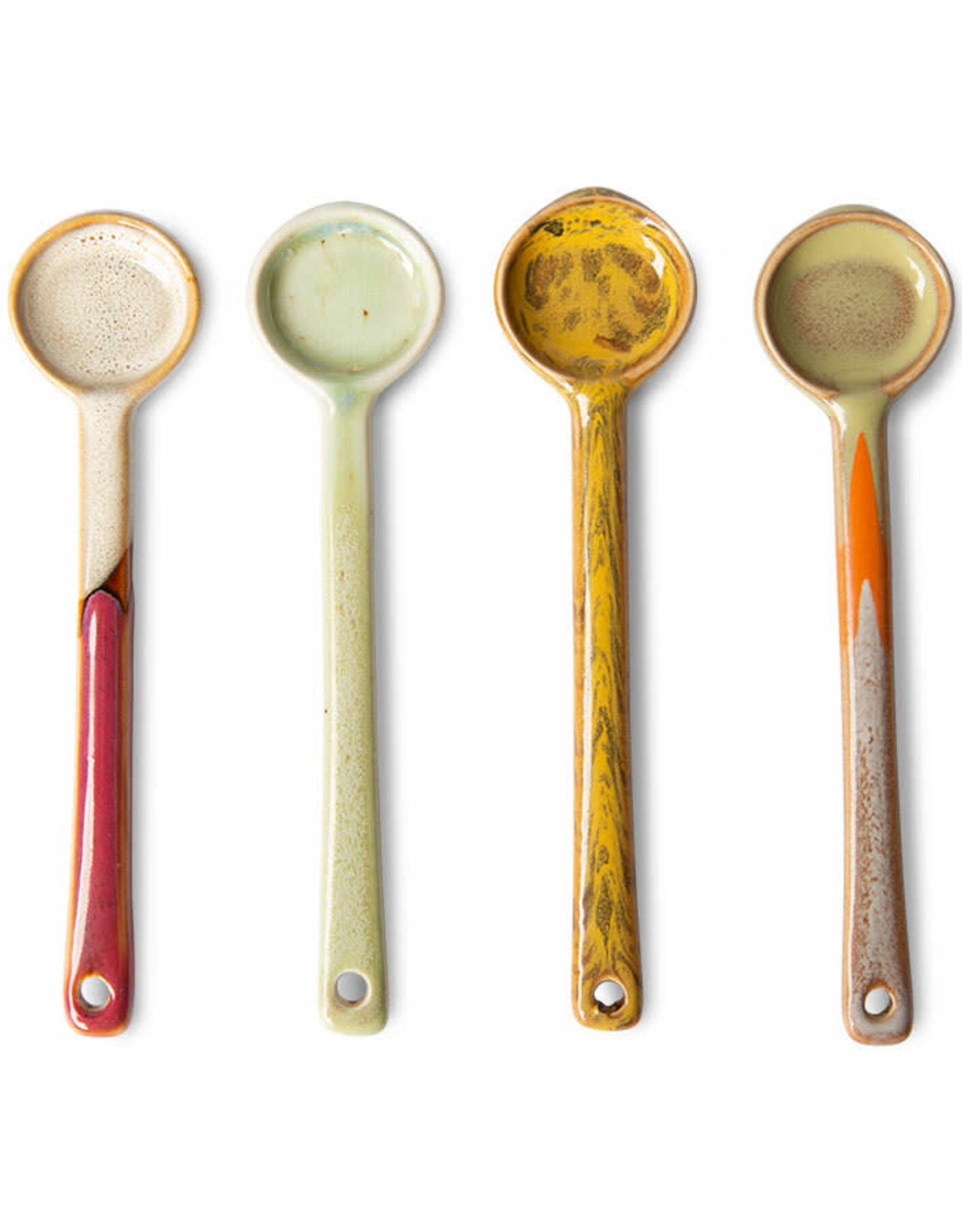 HKliving HKliving 70's Ceramics Spoons Scetch (set van 4)