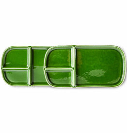 HKliving HKliving The emeralds: plate rectangular, green  (set of 2)