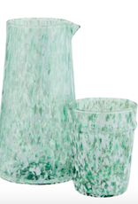 Madam Stoltz Madam Stoltz Glass Jug white/green