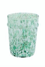 Madam Stoltz Madam Stoltz Drinking Glass white/green