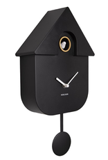 Present Time Karlsson wall clock Modern Cuckoo black