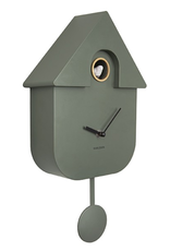 Present Time Karlsson wall clock Modern Cuckoo Brown