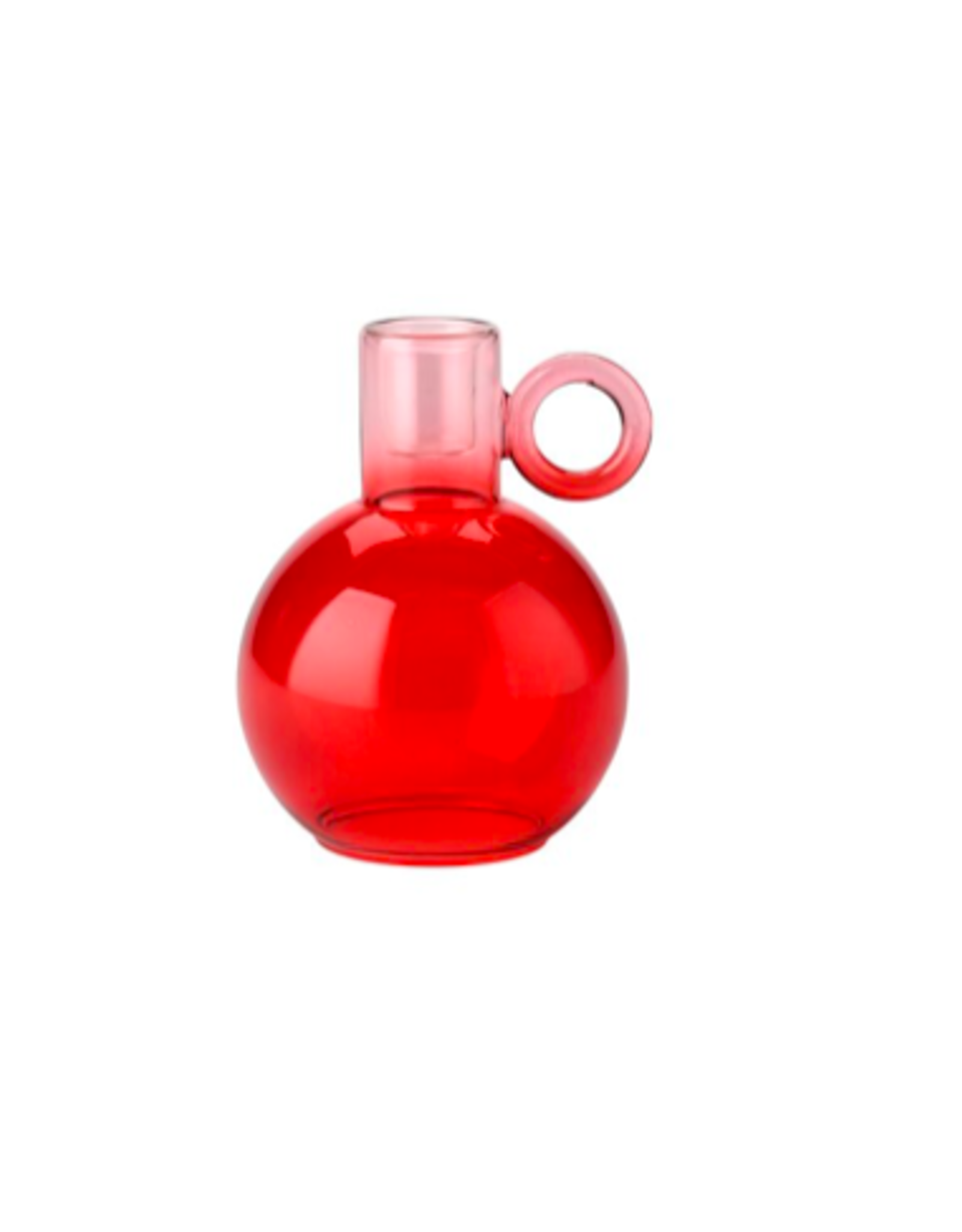Gift Company Voile candle holder red sprayed glass