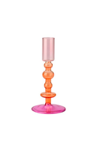 Gift Company Voile glass candle holder pink/orange/lilac