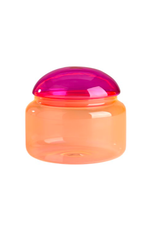 Gift Company Voile Glass Jar  pink orange sprayed