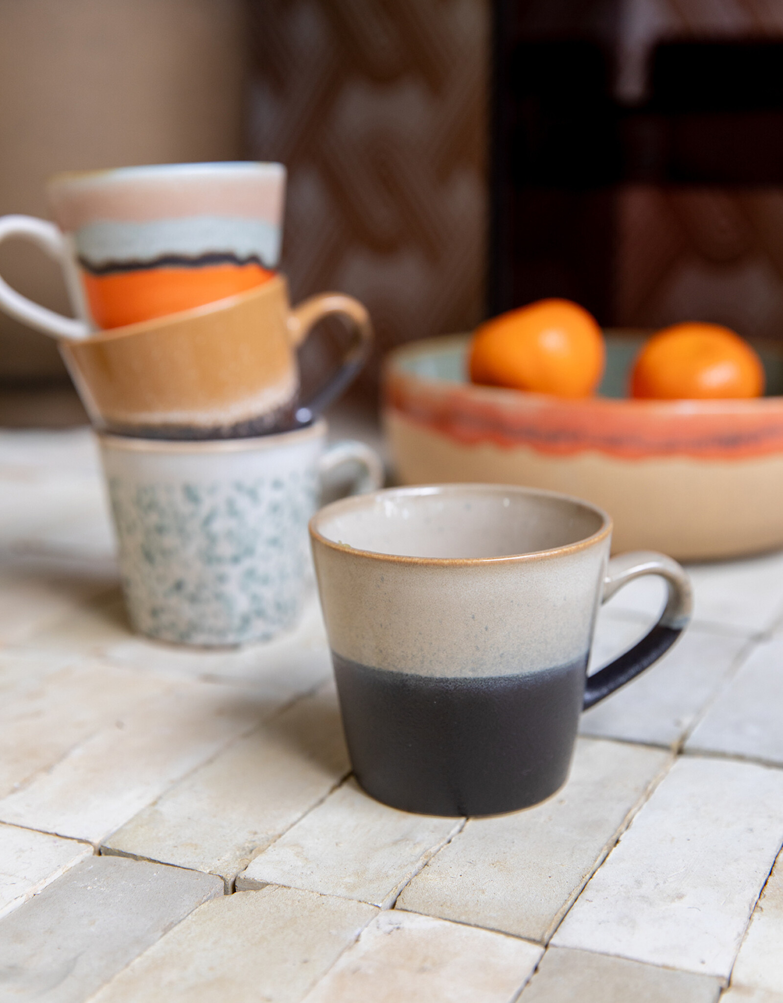 HKliving HK Living 70's Ceramics Cappuccino Mug Rock