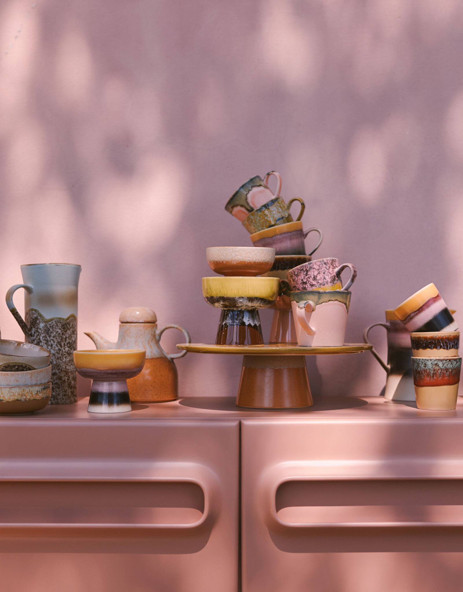 HKliving HKliving 70's Ceramics Cappuccino Mug Blossom