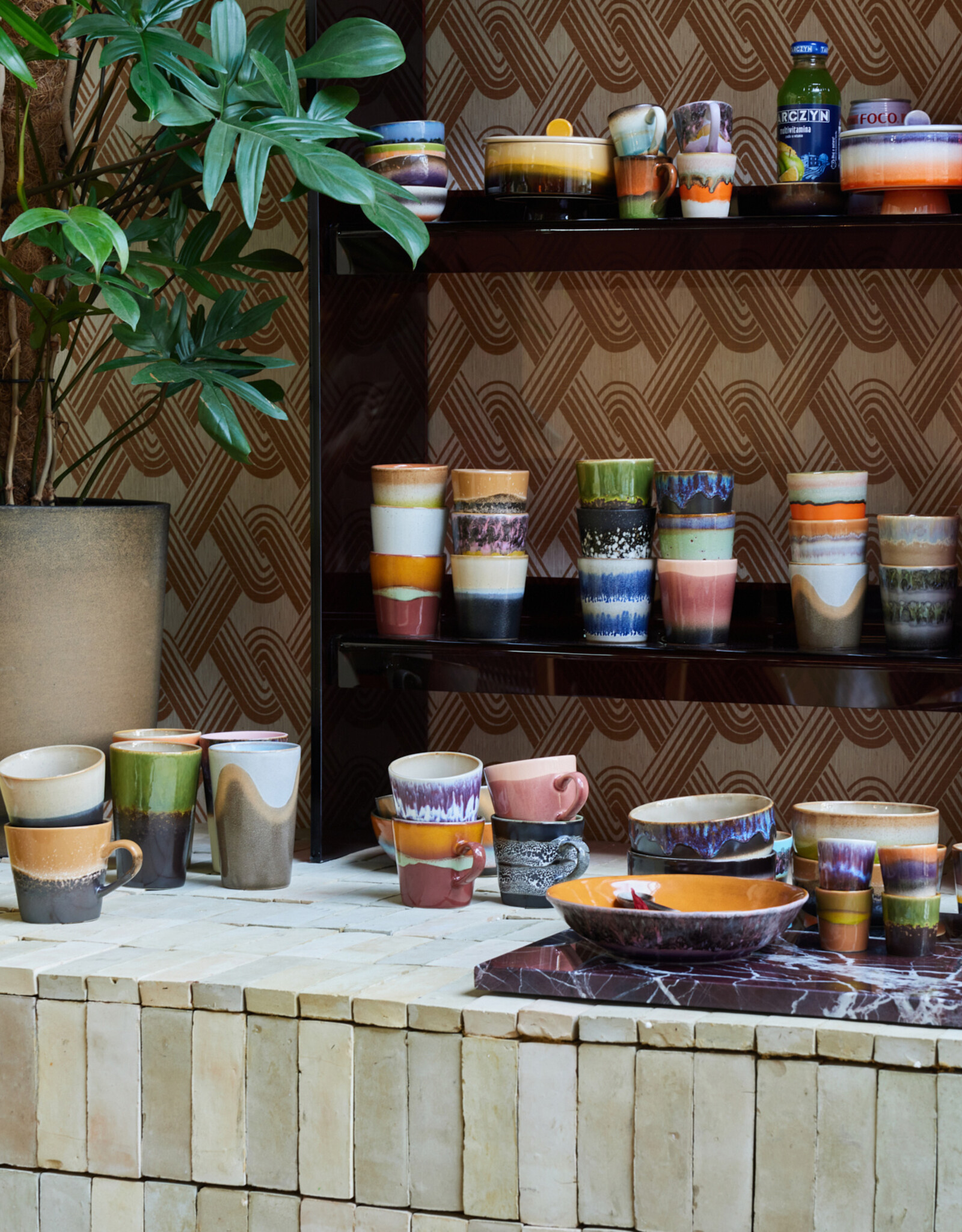 HKliving HKliving 70's Ceramics Cappuccino Mug Burst