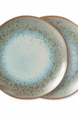 HKliving Hkliving 70's Ceramics Dinner Plates Mineral - set van 2