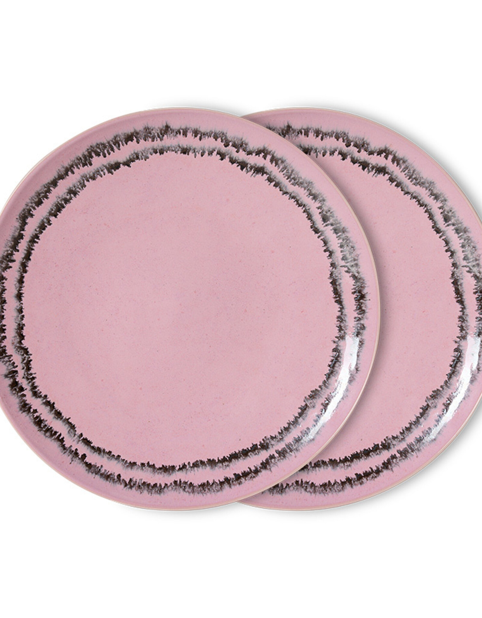 HKliving HKliving 70's Ceramics Dinner Plates Bubble - set van 2