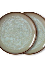 HKliving HKliving 70's Ceramics Dinner Plates Contrast - set van 2