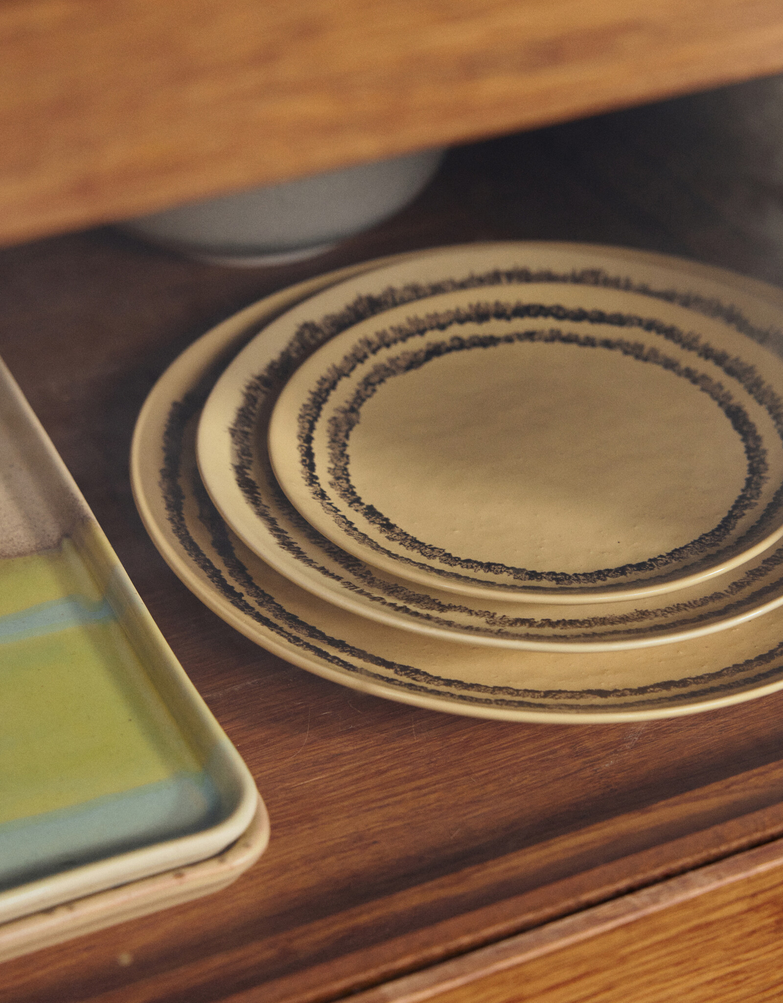 HKliving HKliving 70's Ceramics Dinner Plates Vanilla - set van 2