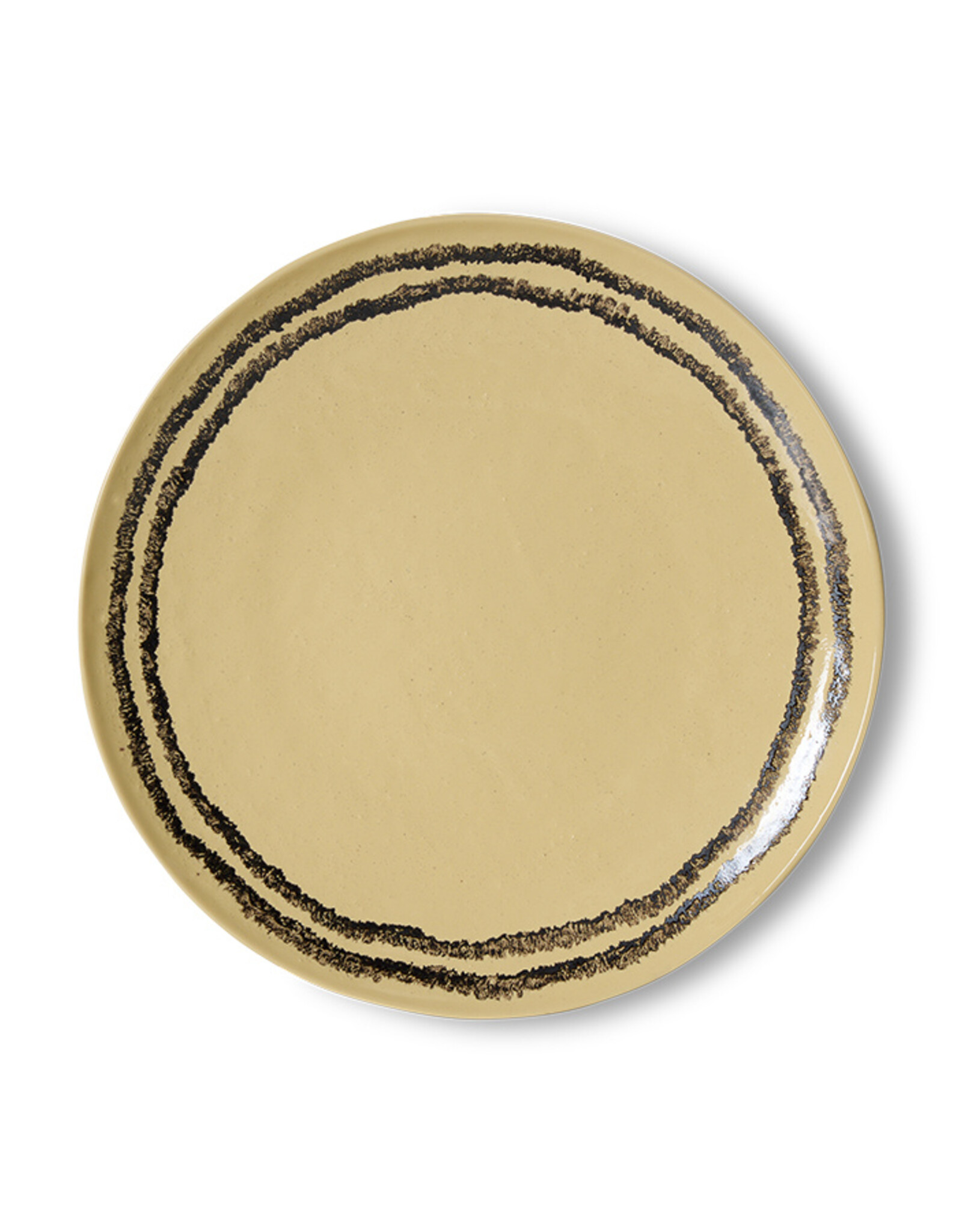 HKliving HKliving 70's Ceramics Dinner Plates Vanilla - set van 2