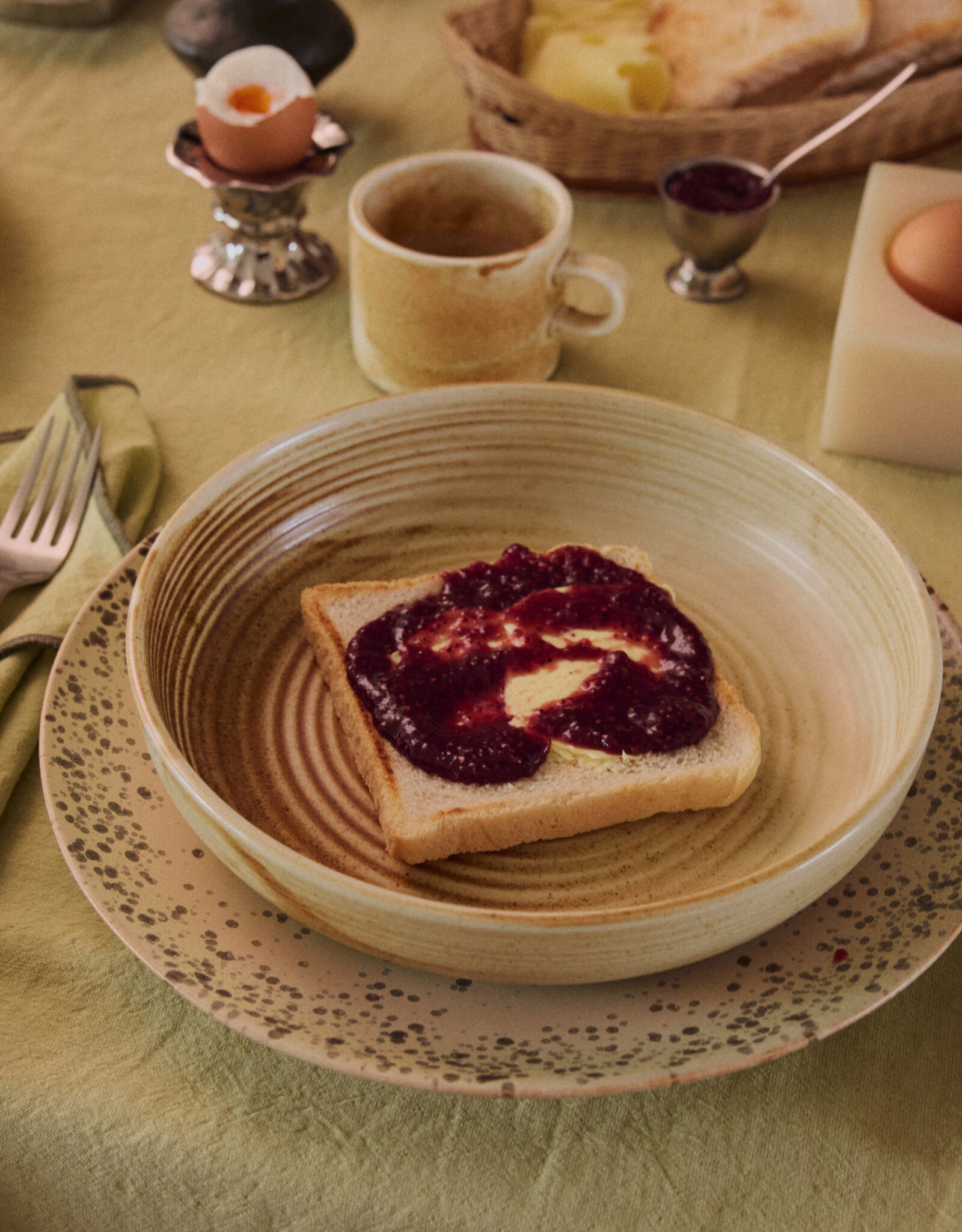 HKliving HKliving 70's Ceramics Dinner Plates Grit - set van 2