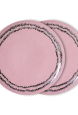 HKliving Hkliving 70's Ceramics Dessert Plate bubble - set van 2