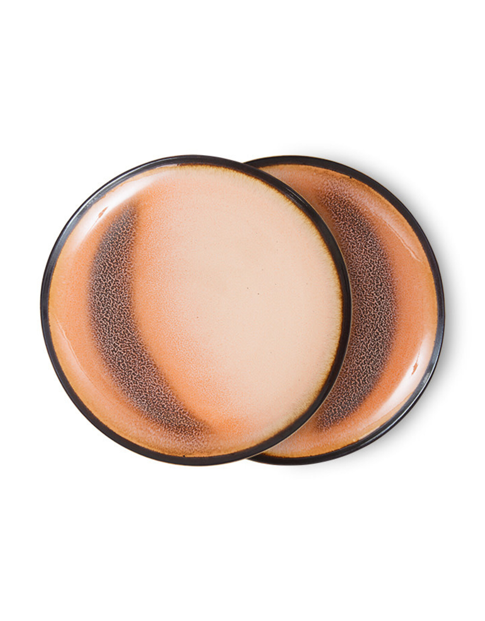 HKliving Hkliving 70's Ceramics Dessert Plate Horizon - set van 2