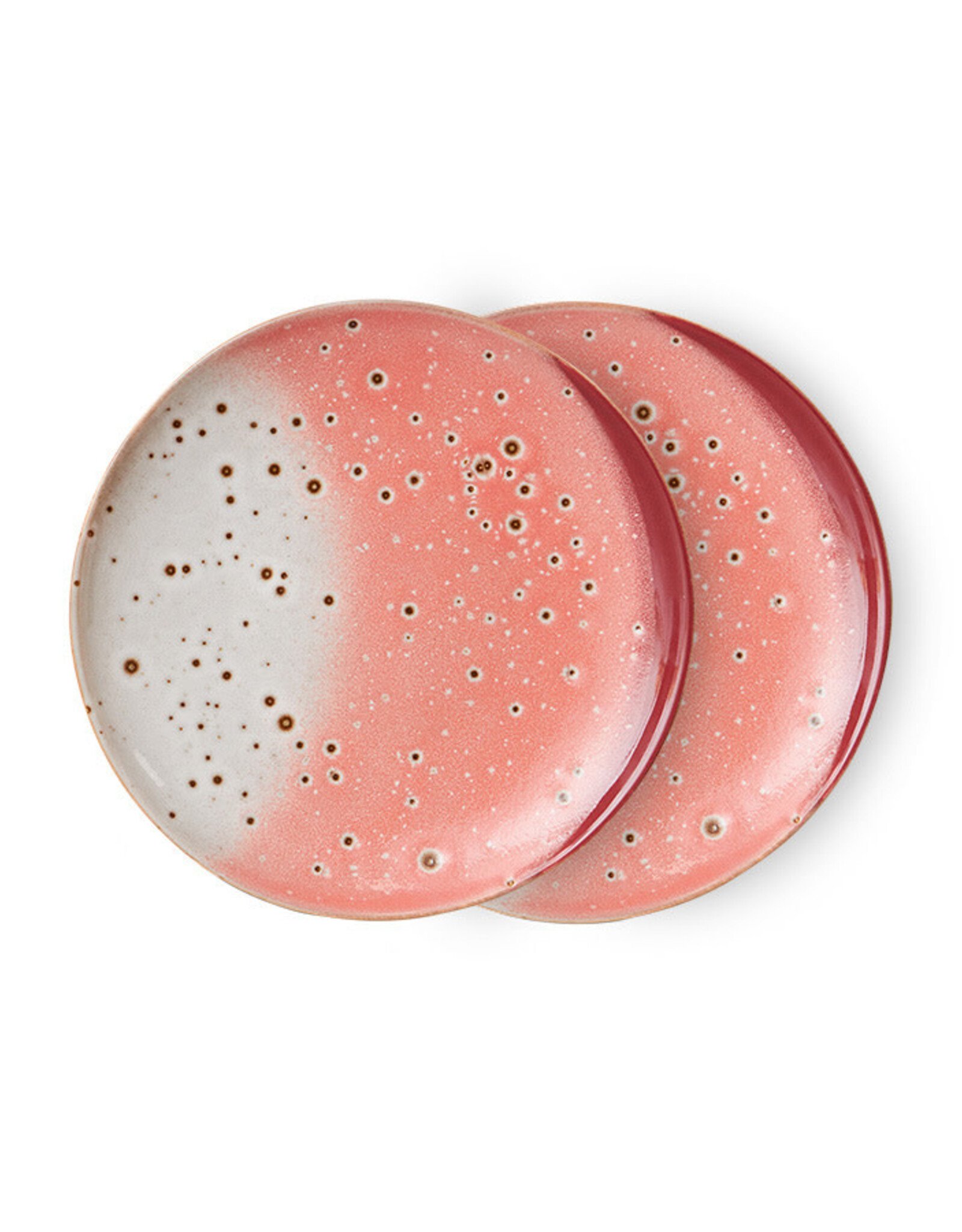 HKliving HKliving 70's Ceramics Dessert Plate Lychee (set van 2)