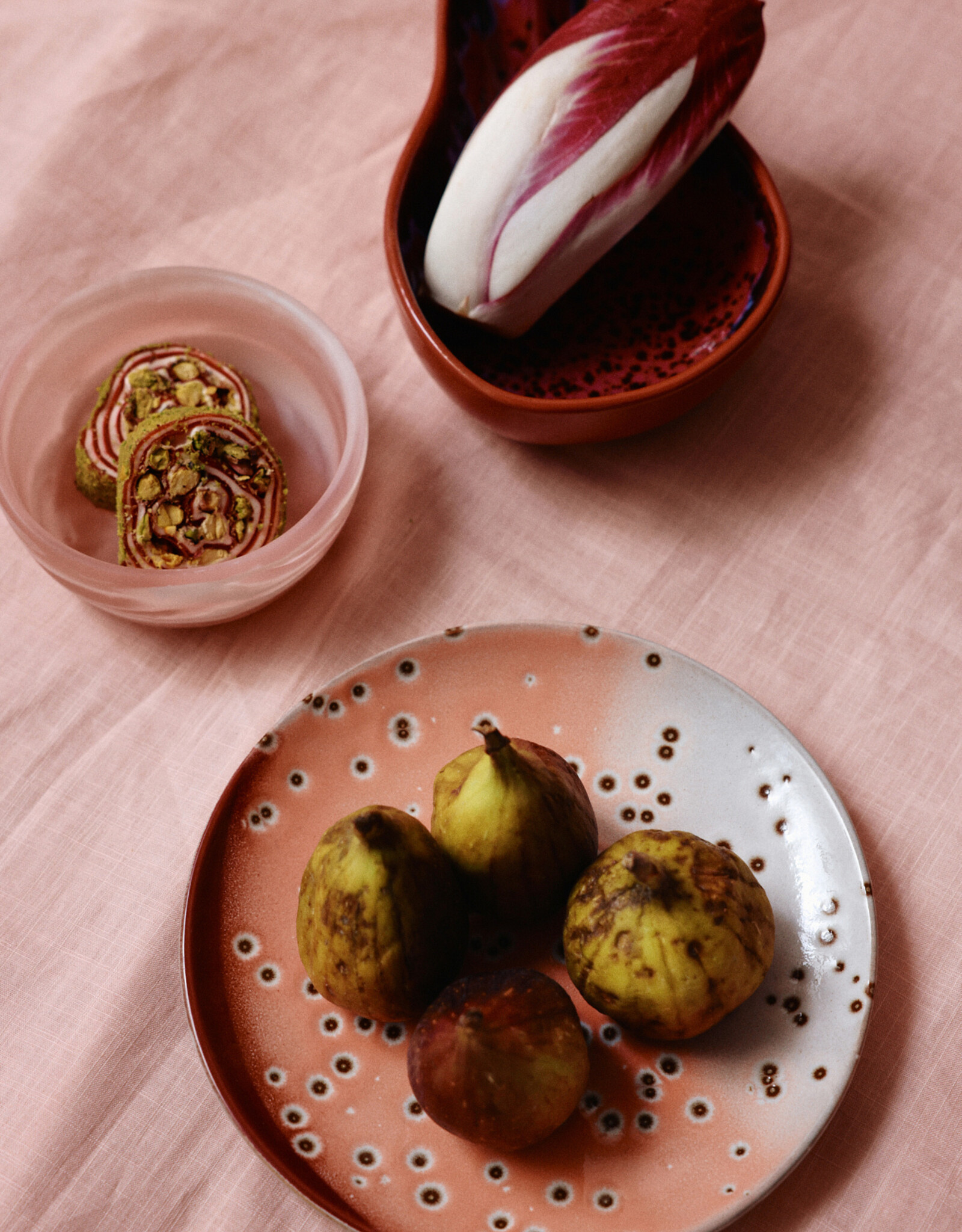 HKliving HKliving 70's Ceramics Dessert Plate Lychee (set van 2)