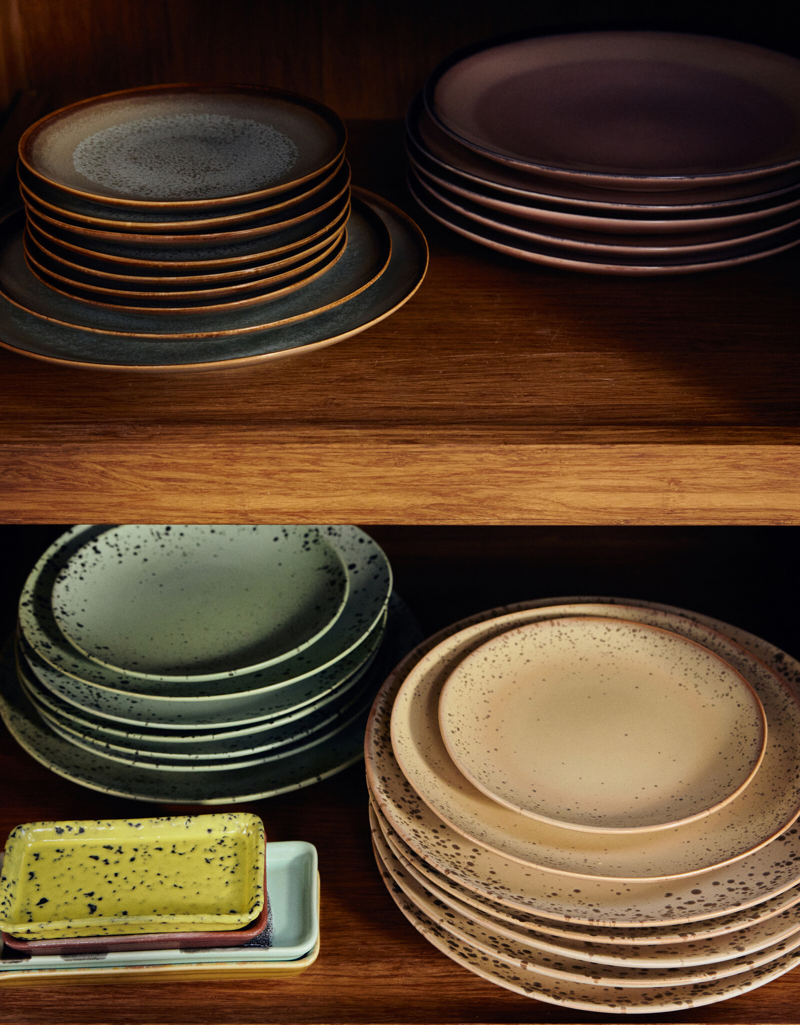 HKliving HKliving 70's Ceramics Dessert Plate Grit - set van 2