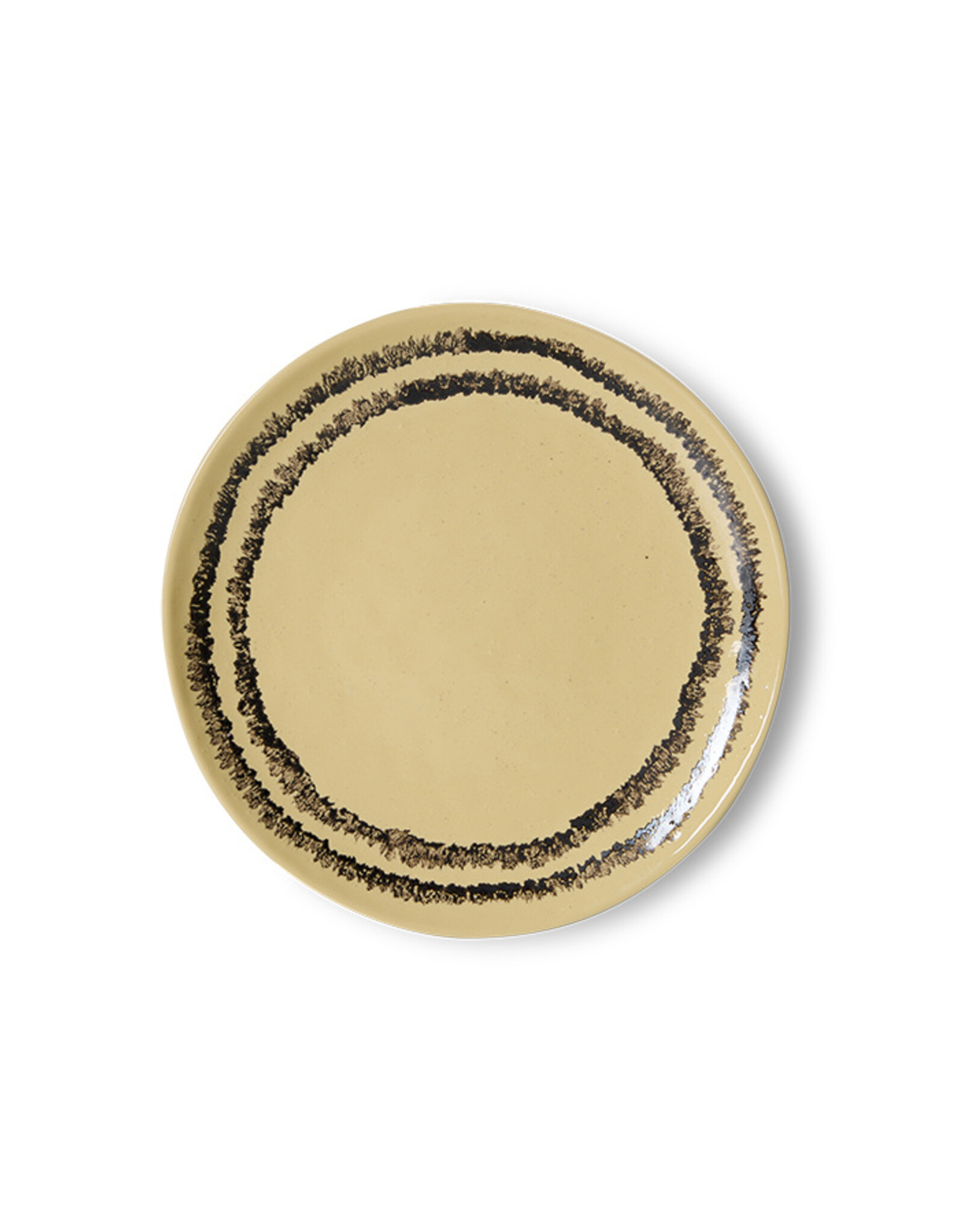 HKliving HKliving 70's Ceramics Dessert Plate Vanilla - set van 2