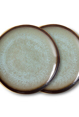 HKliving Copy of HKliving 70's Ceramics side plate Contrast - Set van 2