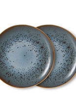 HKliving HKliving 70's Ceramics side plate Mineral - Set van 2