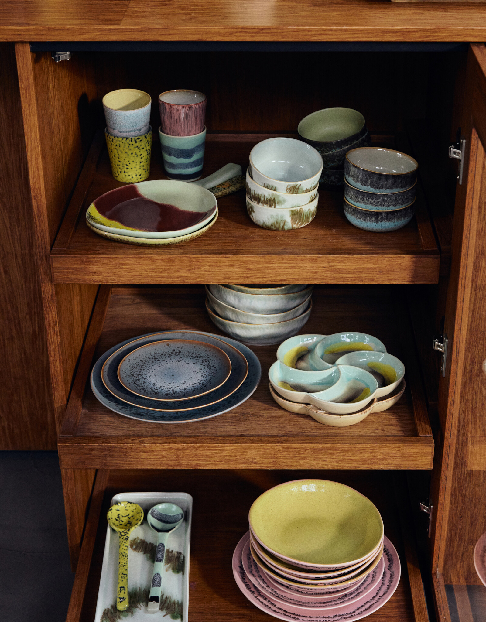 HKliving HKliving 70's Ceramics side plate Mineral - Set van 2
