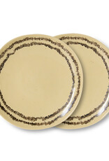 HKliving HKliving 70's Ceramics side plate Vanilla - Set van 2