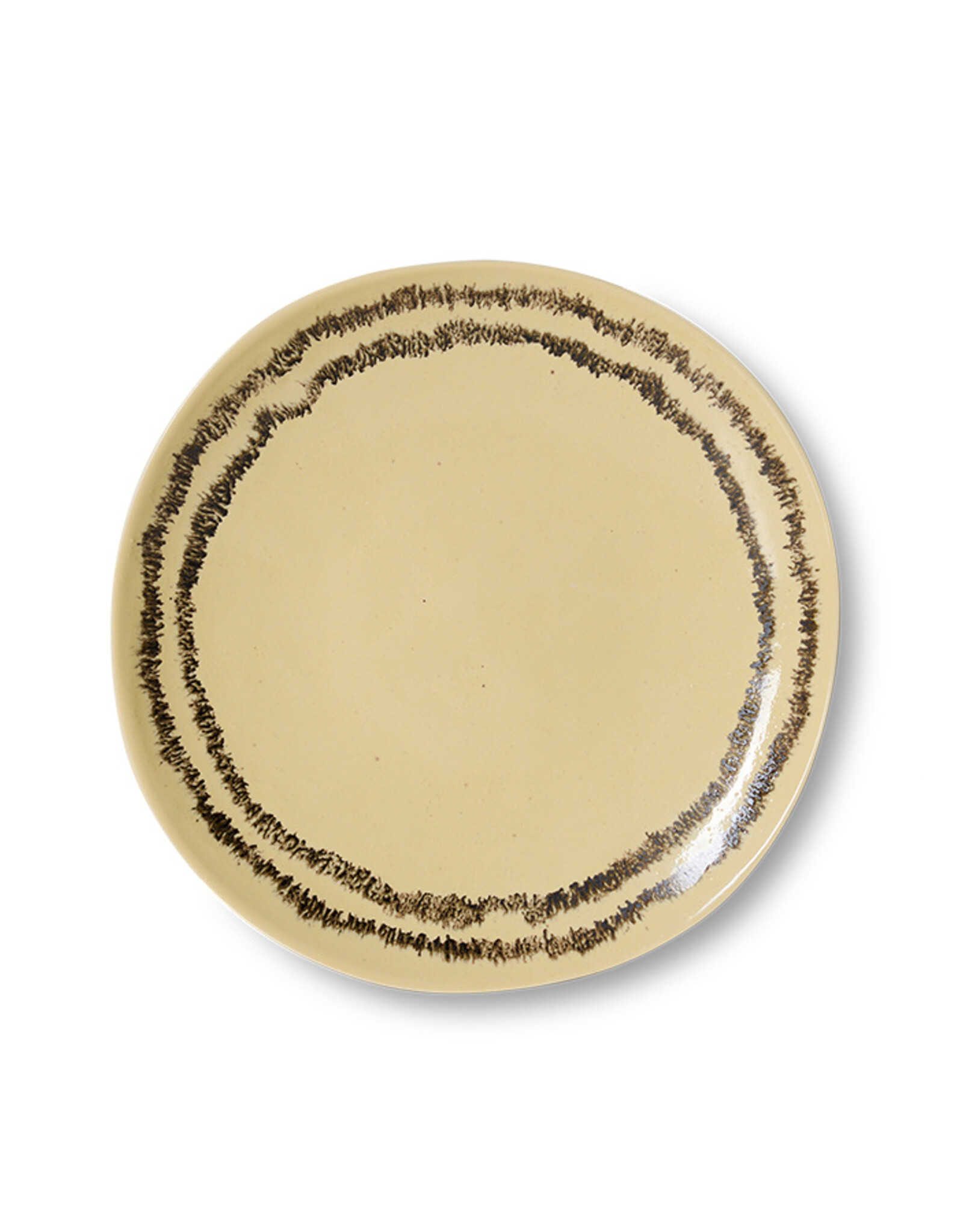 HKliving HKliving 70's Ceramics side plate Vanilla - Set van 2