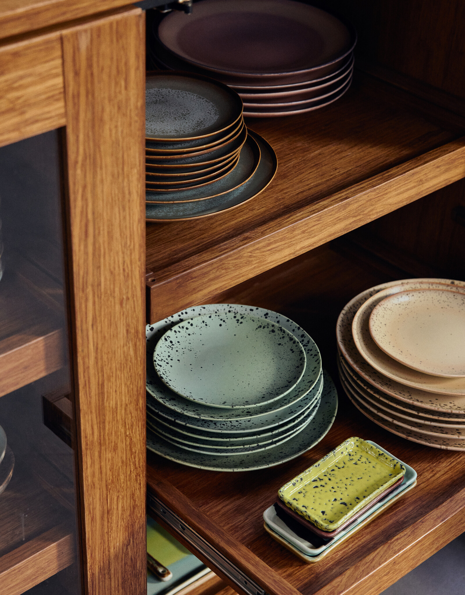HKliving HKliving 70's ceramics side plates Fleck set van 2